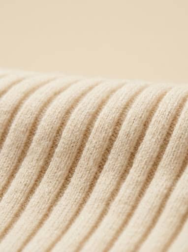 Ribbed Knit Cream — fabric by UNICOTEXTEIS